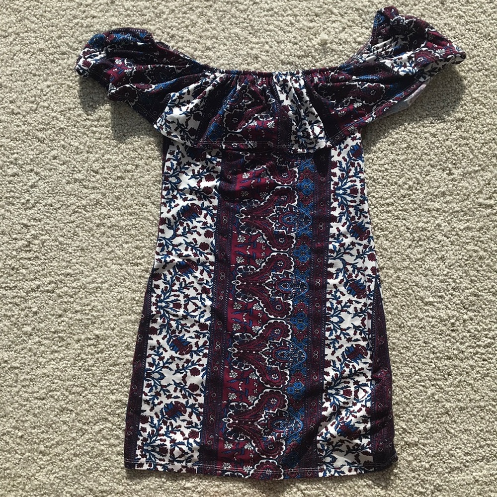EUC Honey Punch Paisley Ruffle Minidress - Picture 1 of 5